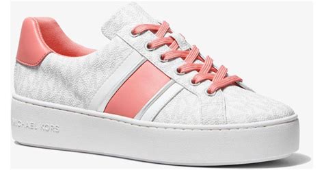 poppy logo sneaker michael kors|mk poppy logo sneakers.